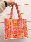 Sweet Floral Quilted Tote | Small