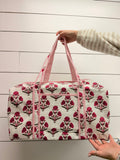 Pink Hydrangeas Quilted Duffle
