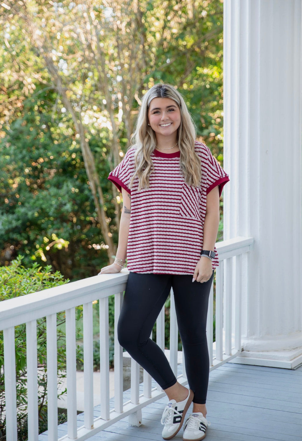Marlowe Maroon Open Back Top