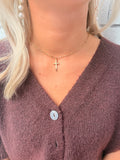 Cross Chain Link Necklace