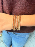 Gold on Gold Cross Bracelet | Set of 5