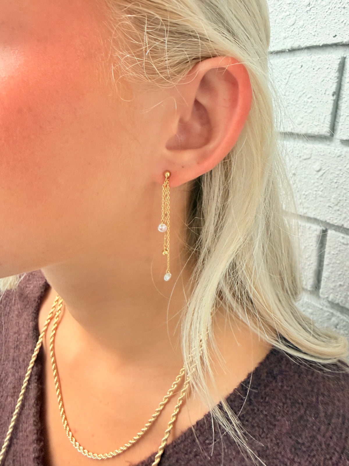 Triple Chain Duster Earrings