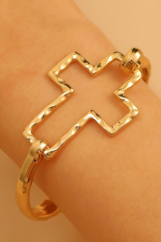 Golden Grace Cross Bangle