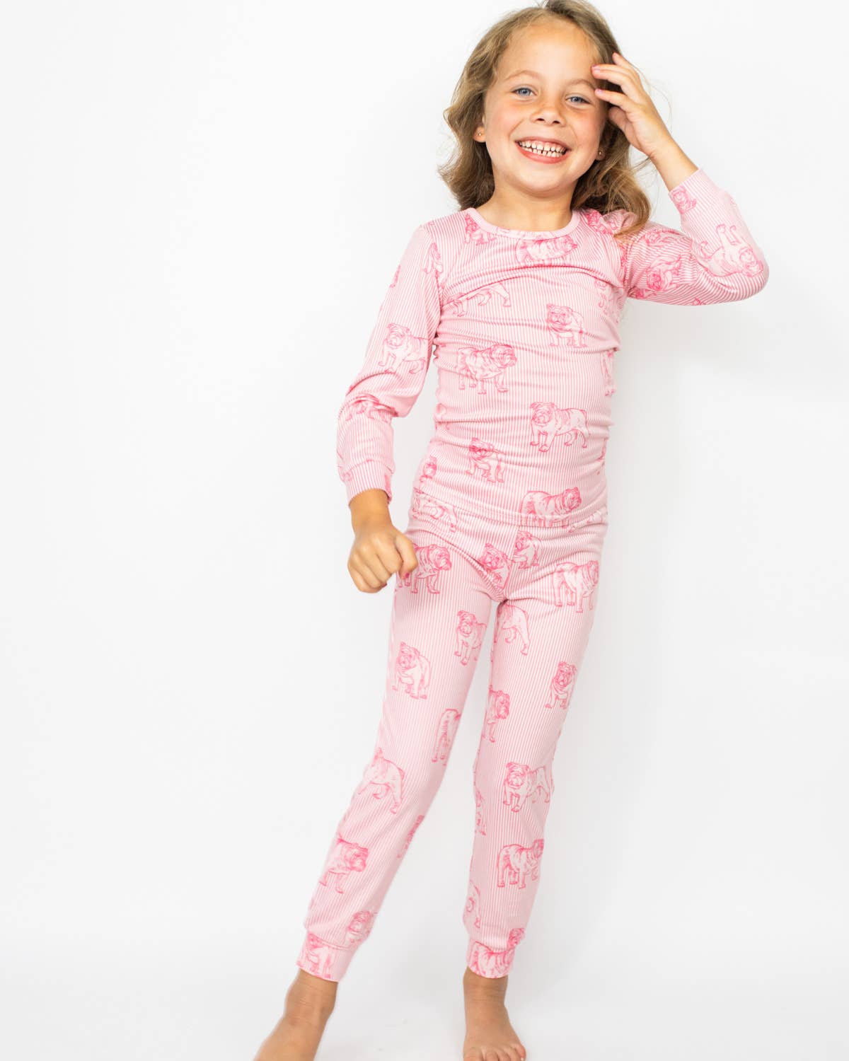 Kid's Bulldog Long Sleeve PJs