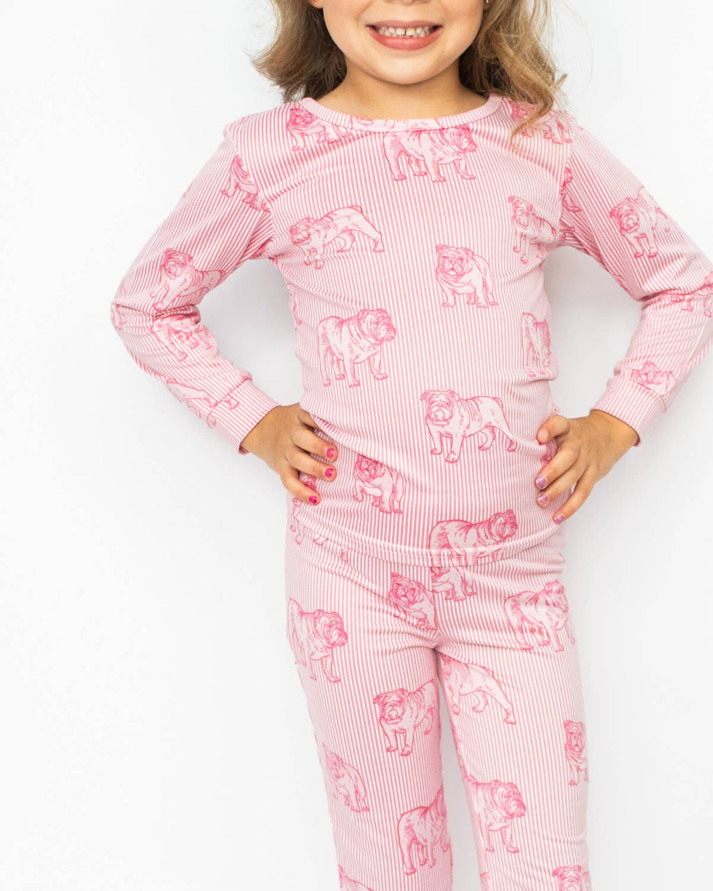 Kid's Bulldog Long Sleeve PJs