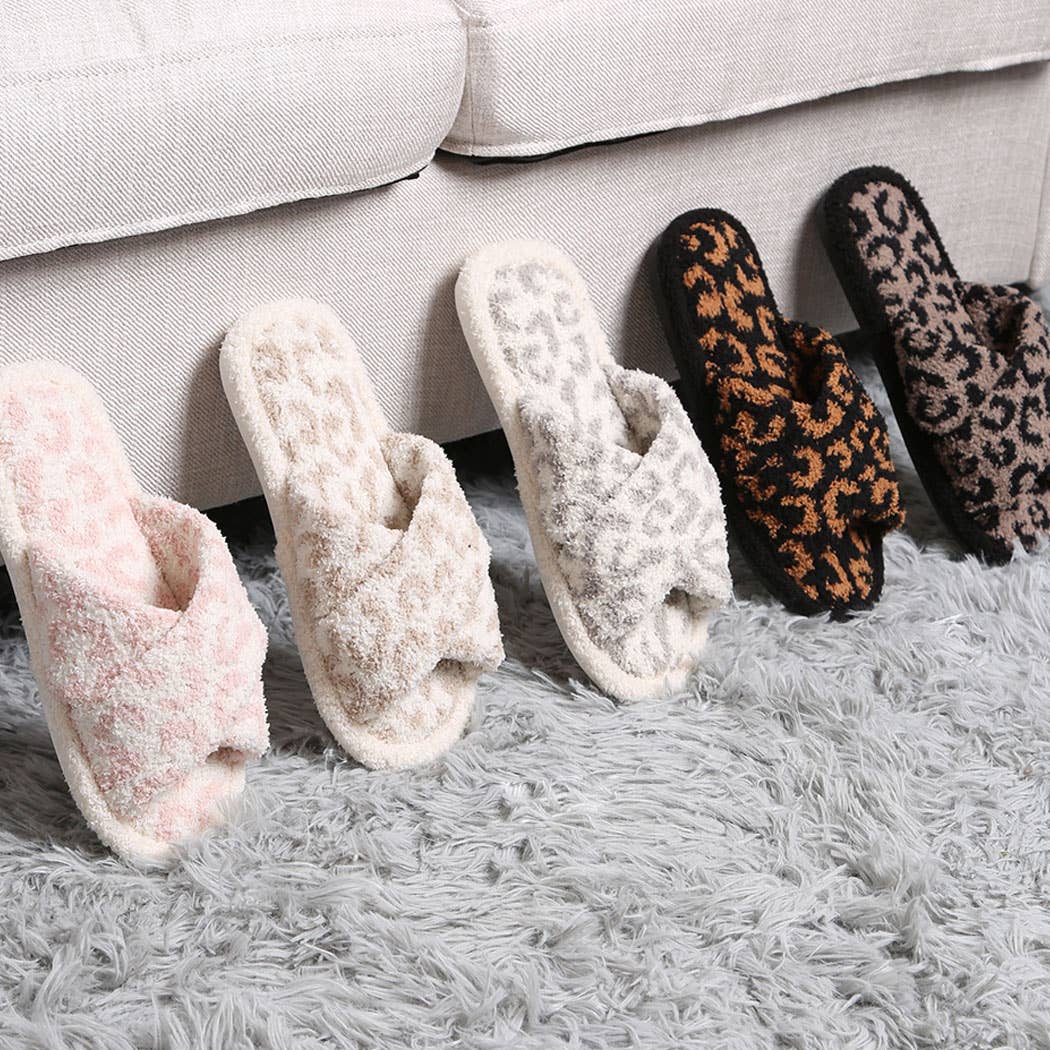 Crossover Slipper | Grey Leopard
